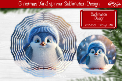 Penguin wind spinner Christmas Wind spinner Sublimation