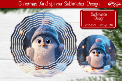 Penguin wind spinner Christmas Wind spinner Sublimation