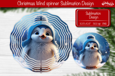 Penguin wind spinner Christmas Wind spinner Sublimation