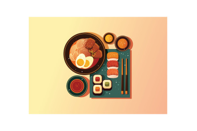 Japanese Food Illustration