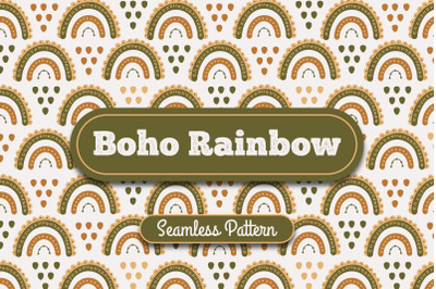 Boho Rainbow Seamless Pattern