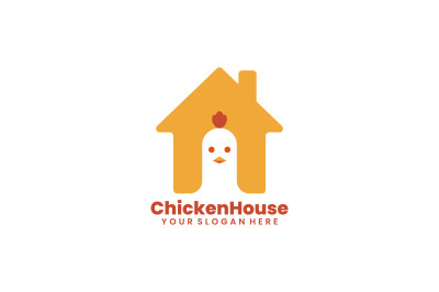 chicken house farm vector template logo design