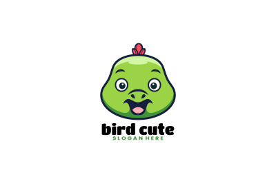 cute baby bird vector template logo design