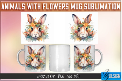 Animals with Flowers 11 Oz | 15 Oz Mug Sublimation