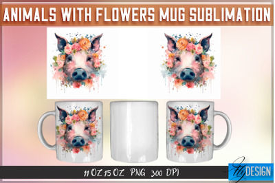 Animals with Flowers 11 Oz | 15 Oz Mug Sublimation