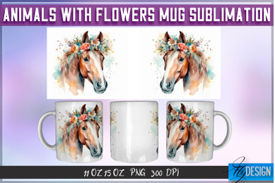 Animals with Flowers 11 Oz | 15 Oz Mug Sublimation