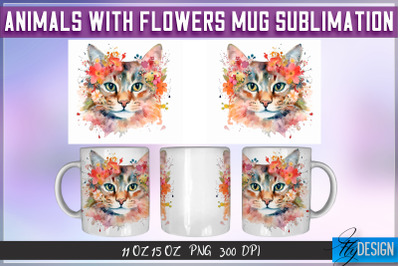 Animals with Flowers 11 Oz | 15 Oz Mug Sublimation