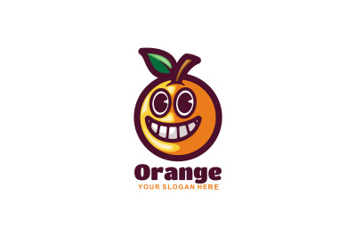 cute orange vector template logo design