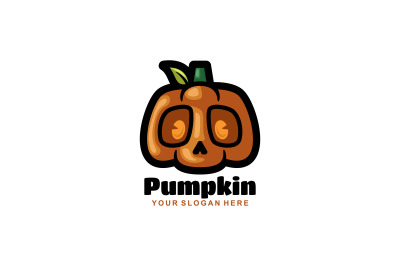 cute pumpkin vector template logo design