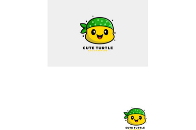 cute turtle vector template logo design