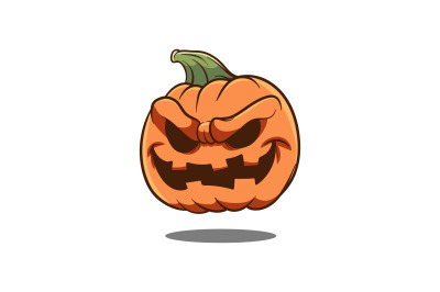 evil pumpkin vector template logo design