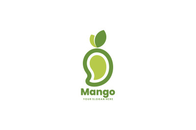 green mango vector template logo design