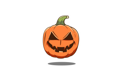 halloween pumpkin vector template logo design