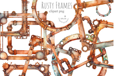 Rusty Metal Frames Clipart