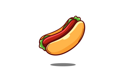 hot dog burger vector template logo design