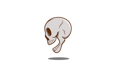 human skull vector template logo design