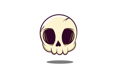 human skull vector template logo design