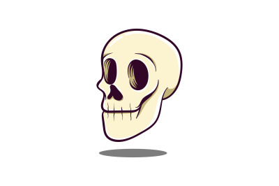 human skull vector template logo design