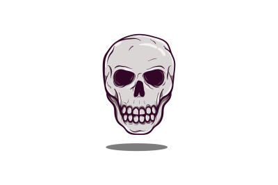 human skull vector template logo design