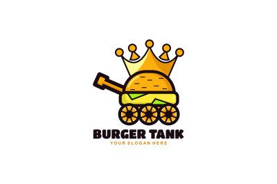 king burger tank vector template logo design