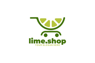 lime shop vector template logo design