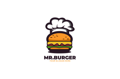 mr burger chef vector template logo design