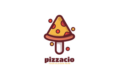 pizza ice cream vector template logo design