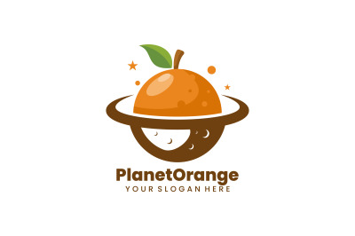 planet orange vector template logo design