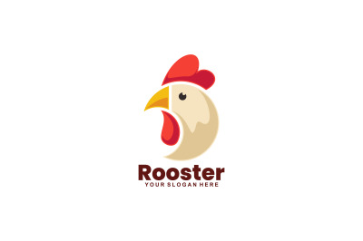 roaster head vector template logo design