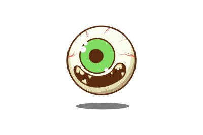 scary eyeball vector template logo design