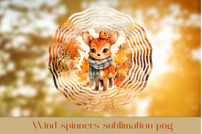 Fall deer wind spinner sublimation Autumn wind spinner