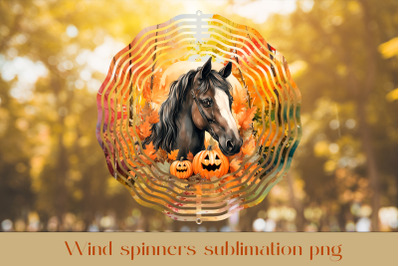 Horse wind spinner sublimation png Fall wind spinner design