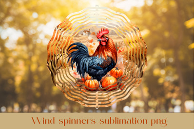 Fall hen wind spinner sublimation Autumn wind spinner