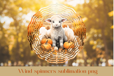 Fall sheep wind spinner sublimation Autumn wind spinner