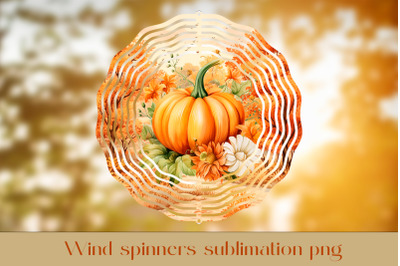 Fall pumpkin wind spinner sublimation Autumn wind spinner