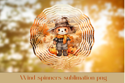 Scarecrow wind spinner sublimation Fall wind spinner design