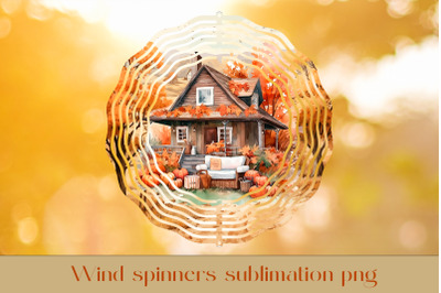 Fall house wind spinner sublimation Autumn wind spinner