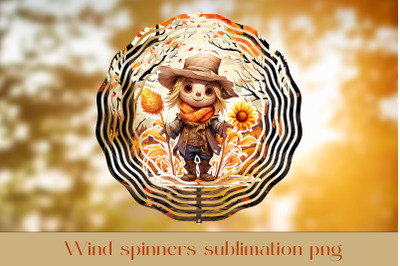 Scarecrow wind spinner sublimation Fall wind spinner design