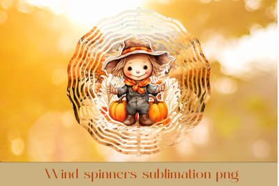 Scarecrow wind spinner sublimation Fall wind spinner design