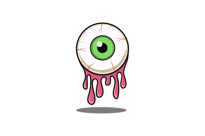 scary eyeball vector template logo design