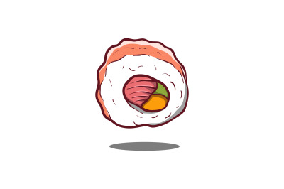 tasty sushi food vector template logo design