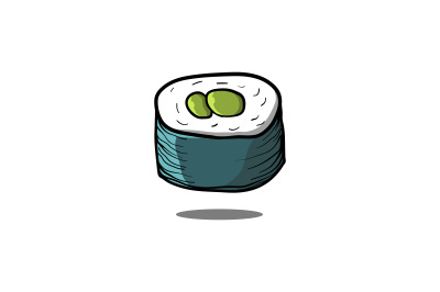 tasty sushi food vector template logo design