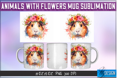 Animals with Flowers 11 Oz | 15 Oz Mug Sublimation