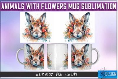 Animals with Flowers 11 Oz | 15 Oz Mug Sublimation