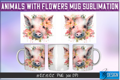 Animals with Flowers 11 Oz | 15 Oz Mug Sublimation