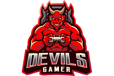 Devils gamer esport mascot logo design