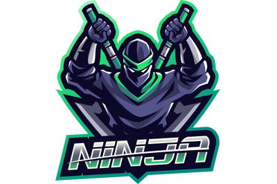 Ninja esport mascot logo design