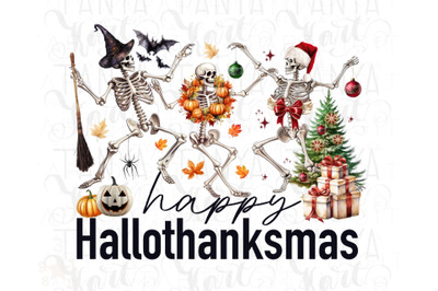 Happy Hallothanksmas PNG Digital Download for Sublimation Designs