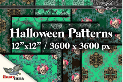 Green &amp; Brown Halloween Patterns