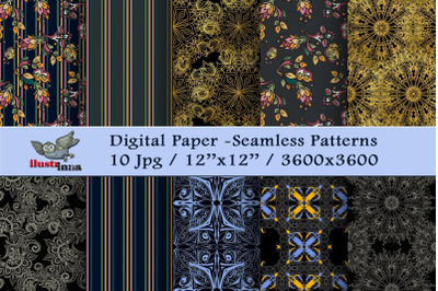 Black Dream Seamless Patterns